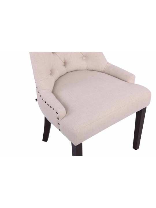 Jedálenská stolička Aberdeen látka starožitná, krémová