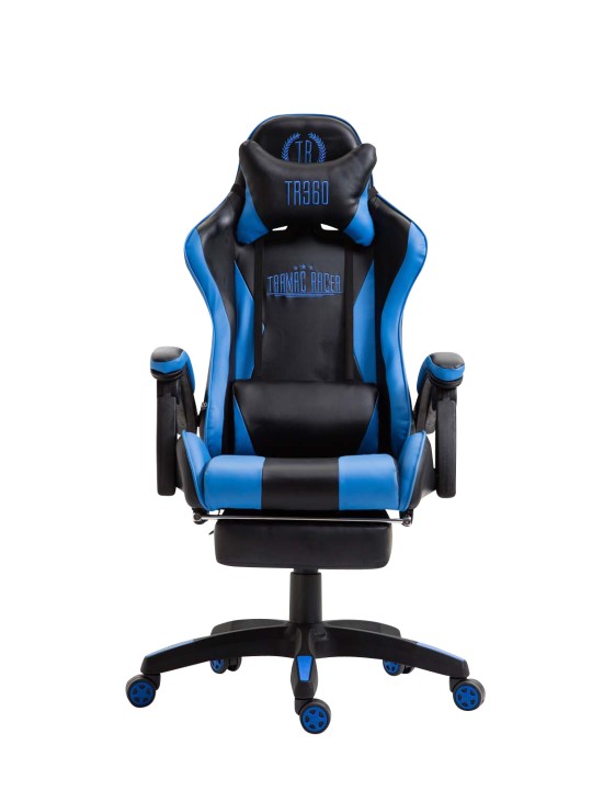 Kancelárske kreslo Ignite umelá koža, čierna/modrá