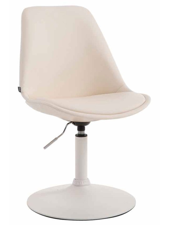 Stolička Maverick W z umelej kože, krémová