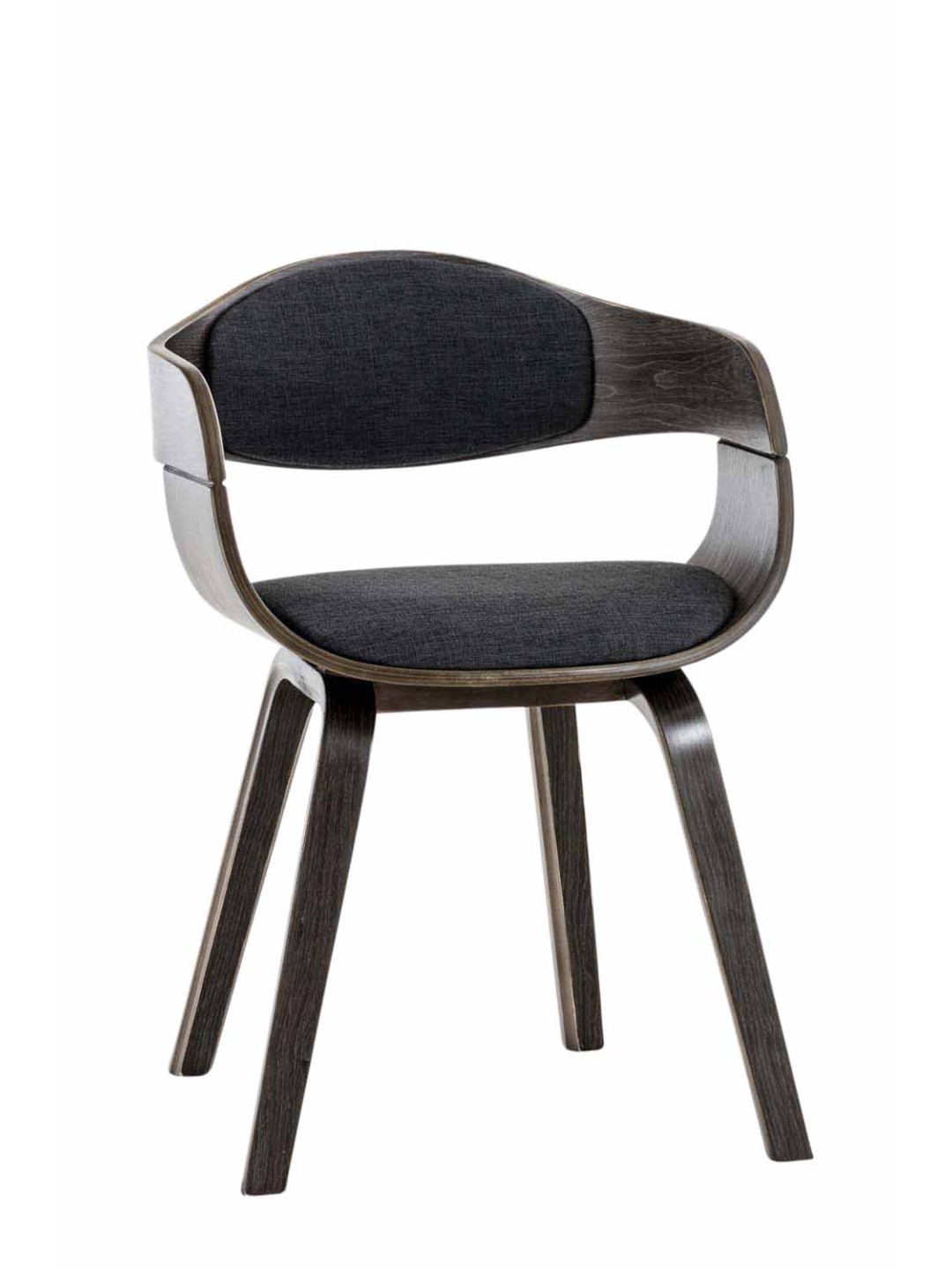 Stolička pre návštevníkov látka Kingston, sivá/tmavosivá