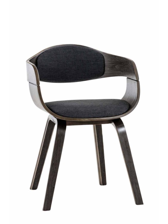 Stolička pre návštevníkov látka Kingston, sivá/tmavosivá