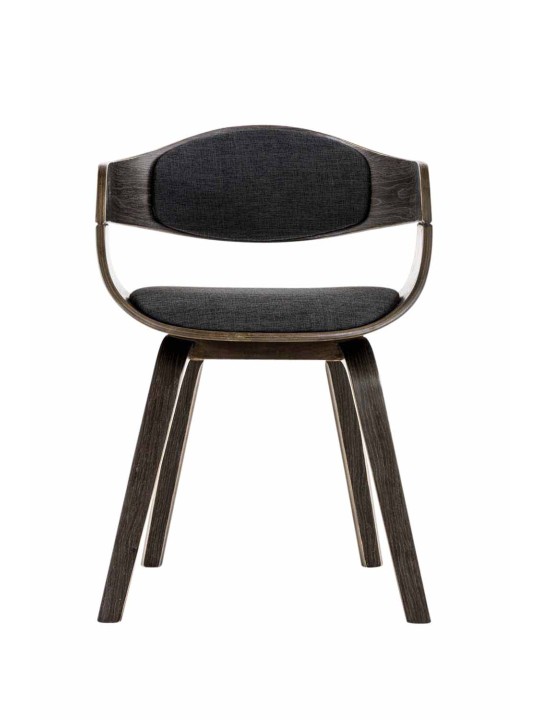 Stolička pre návštevníkov látka Kingston, sivá/tmavosivá