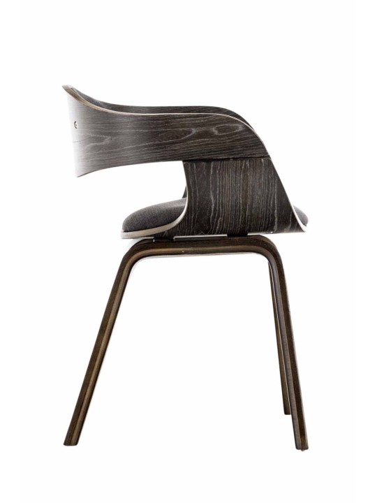 Stolička pre návštevníkov látka Kingston, sivá/tmavosivá