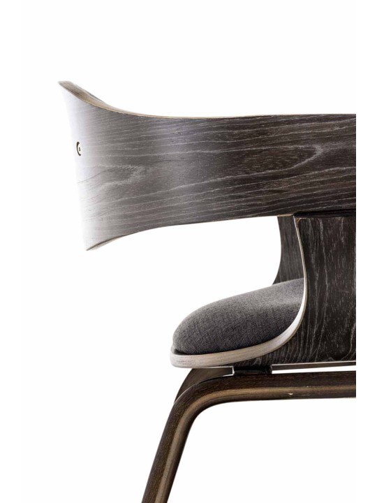 Stolička pre návštevníkov látka Kingston, sivá/tmavosivá