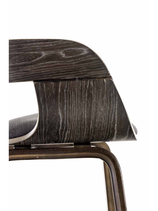 Stolička pre návštevníkov látka Kingston, sivá/tmavosivá