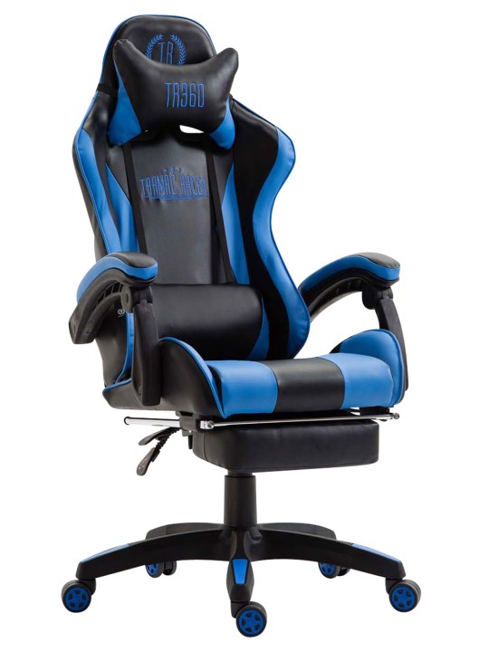 Kancelárske kreslo Ignite umelá koža, čierna/modrá