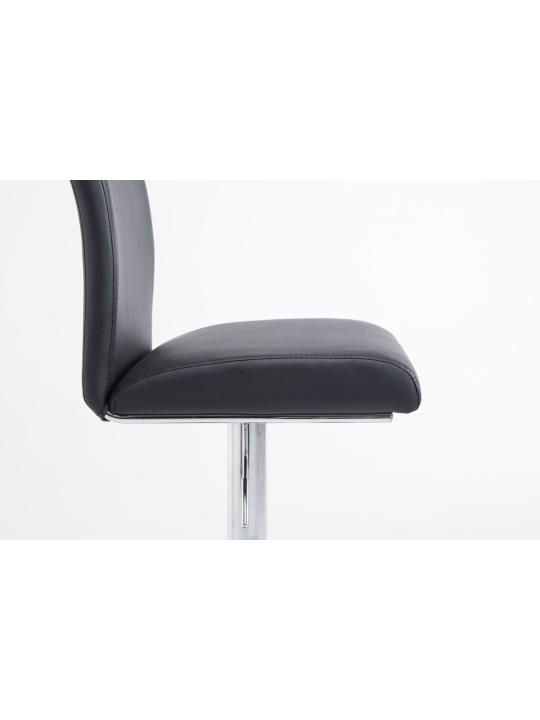 Sada 2 barových stoličiek Kolínska umelá koža chróm, čierna