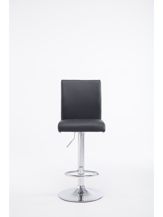 Sada 2 barových stoličiek Kolínska umelá koža chróm, čierna