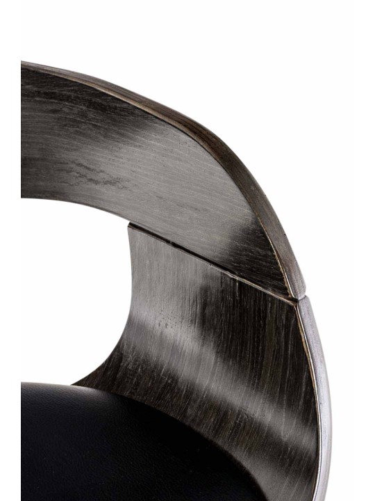 Sada 2 barových stoličiek Kingston C z umelej kože, čierna/sivá