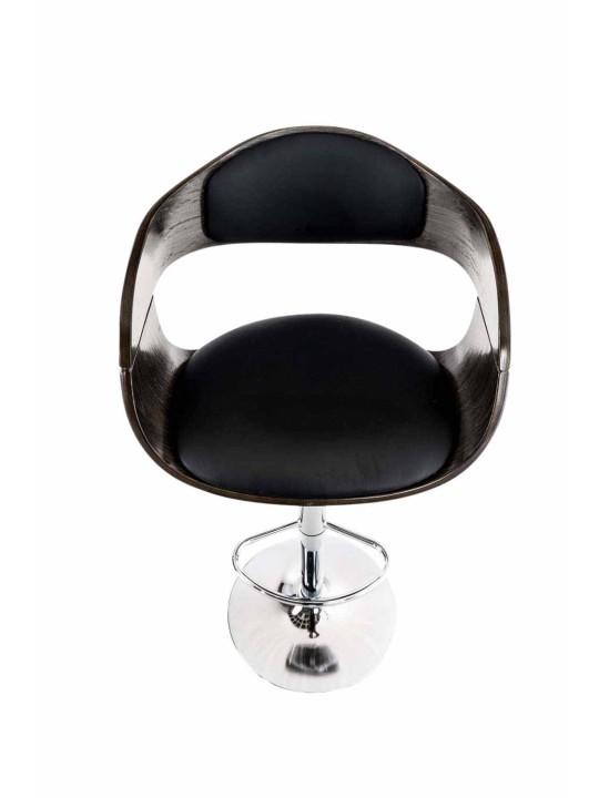 Sada 2 barových stoličiek Kingston C z umelej kože, čierna/sivá