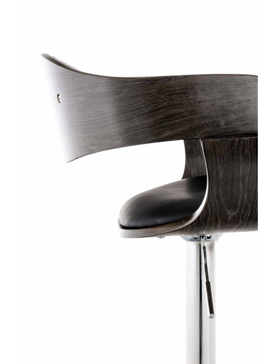 Sada 2 barových stoličiek Kingston C z umelej kože, čierna/sivá