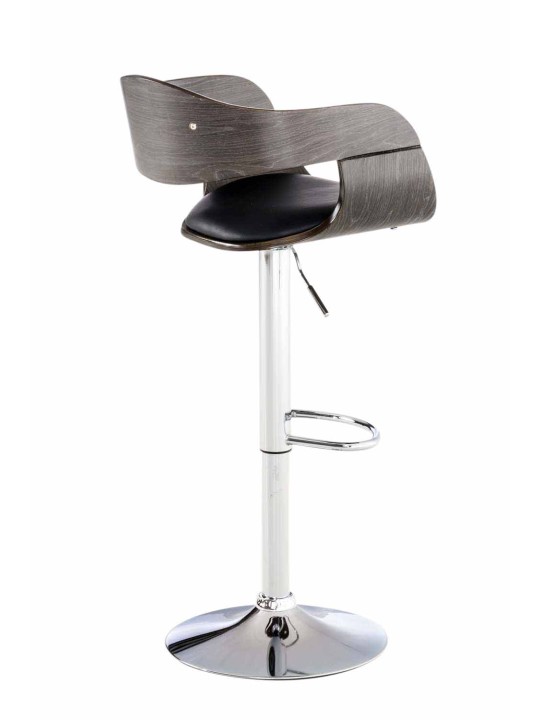 Sada 2 barových stoličiek Kingston C z umelej kože, čierna/sivá