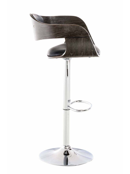 Sada 2 barových stoličiek Kingston C z umelej kože, čierna/sivá