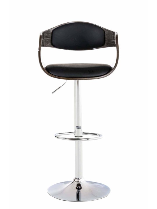 Sada 2 barových stoličiek Kingston C z umelej kože, čierna/sivá