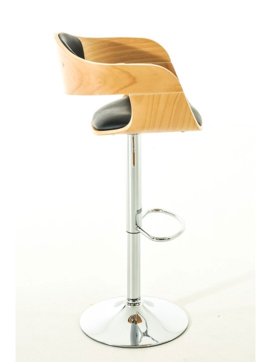 Sada 2 barových stoličiek Kingston C z umelej kože, prírodná/čierna