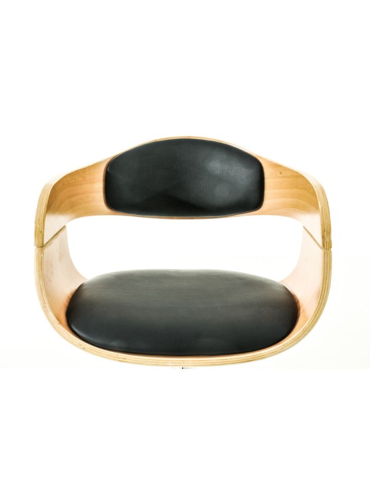 Sada 2 barových stoličiek Kingston C z umelej kože, prírodná/čierna