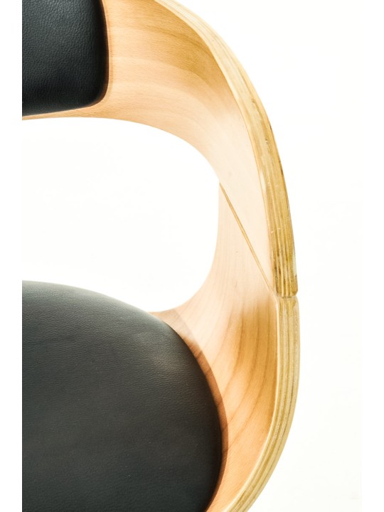 Sada 2 barových stoličiek Kingston C z umelej kože, prírodná/čierna