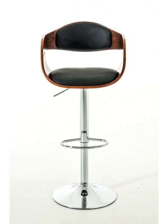 Sada 2 barových stoličiek Kingston C z umelej kože, orech/čierna