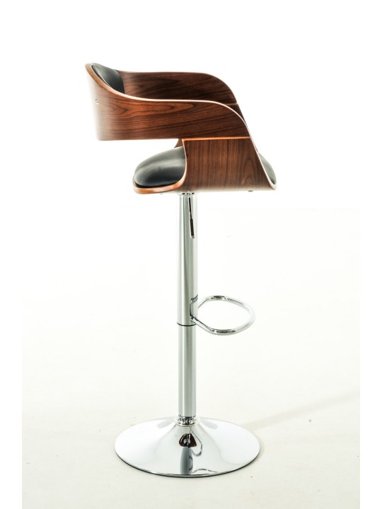 Sada 2 barových stoličiek Kingston C z umelej kože, orech/čierna