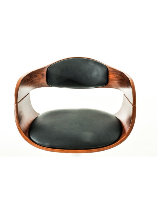 Sada 2 barových stoličiek Kingston C z umelej kože, orech/čierna