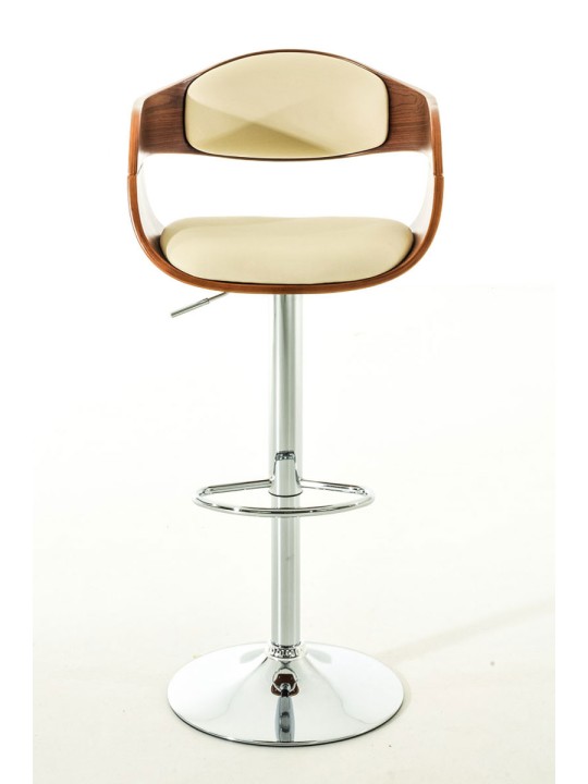 Sada 2 barových stoličiek Kingston C z umelej kože, orech/krémová