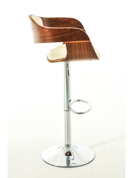 Sada 2 barových stoličiek Kingston C z umelej kože, orech/krémová