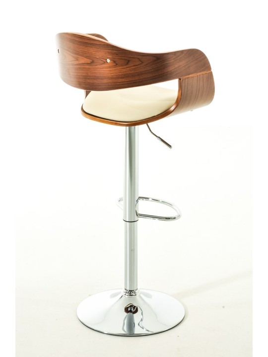 Sada 2 barových stoličiek Kingston C z umelej kože, orech/krémová