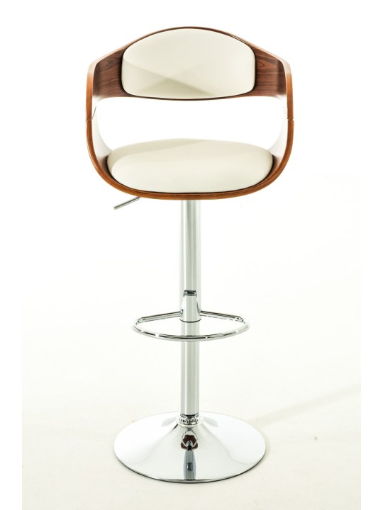 Sada 2 barových stoličiek Kingston C z umelej kože, orech/biela