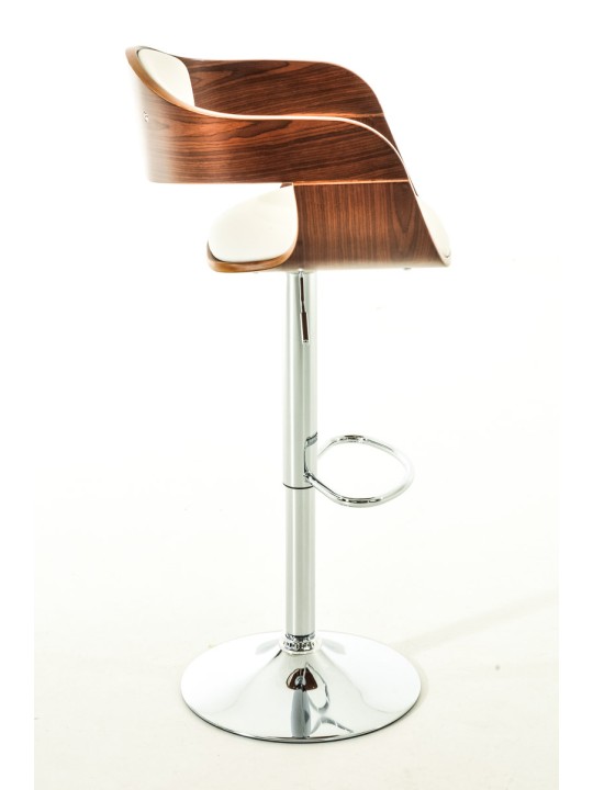 Sada 2 barových stoličiek Kingston C z umelej kože, orech/biela