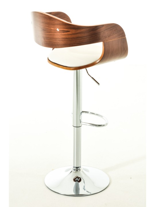 Sada 2 barových stoličiek Kingston C z umelej kože, orech/biela