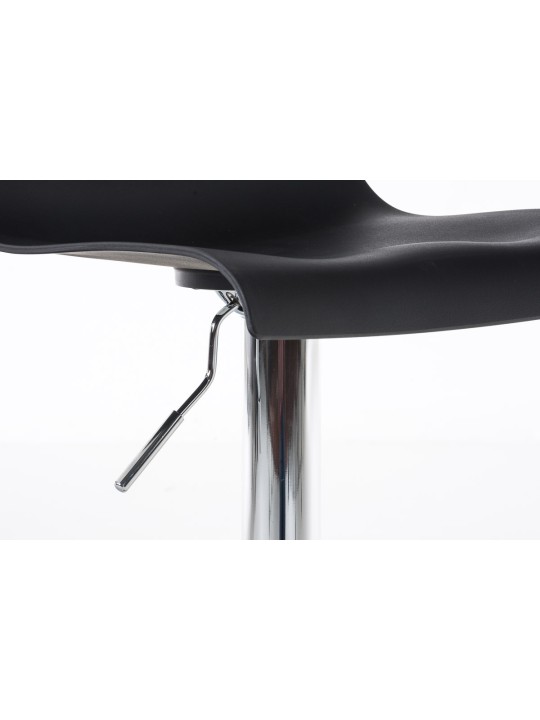 Sada 2 barových stoličiek Hoover plast chróm, čierna