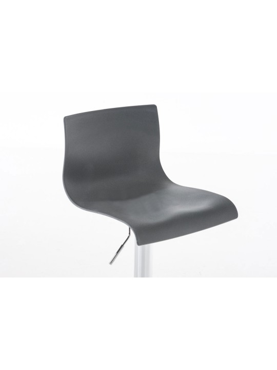 Sada 2 barových stoličiek Hoover plast chróm, sivá