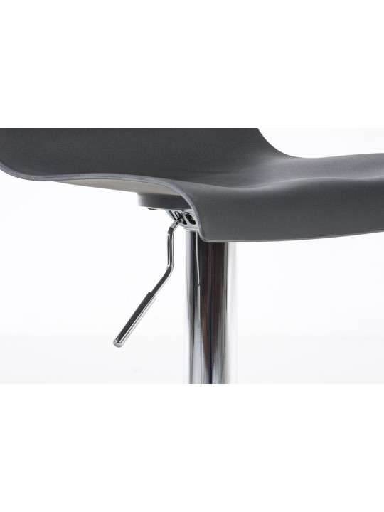 Sada 2 barových stoličiek Hoover plast chróm, sivá