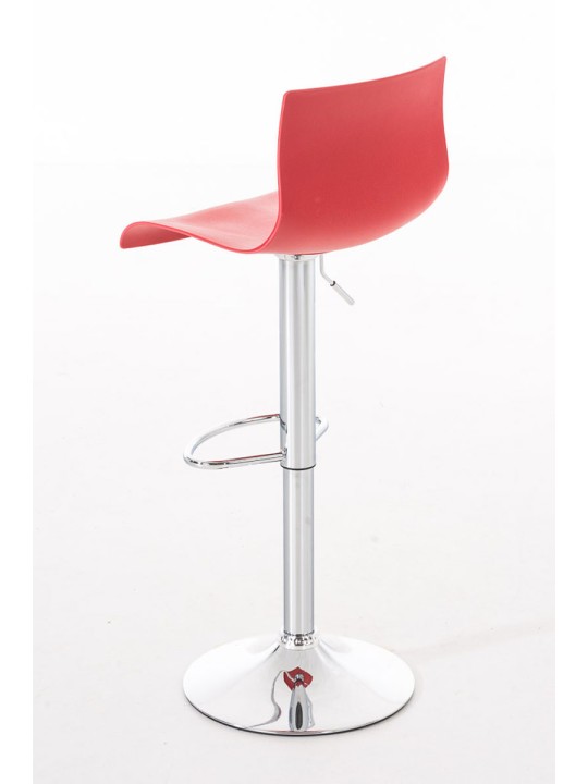 Sada 2 barových stoličiek Hoover plast chróm, červená