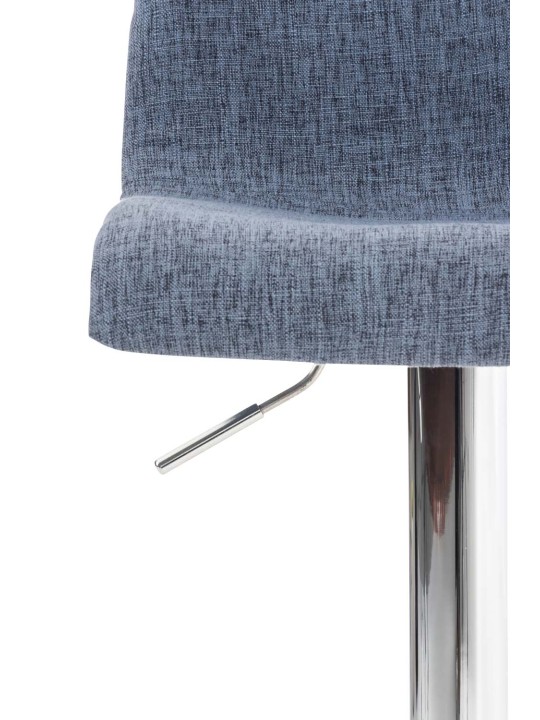 Sada 2 barových stoličiek Hoover látka chróm, modrá