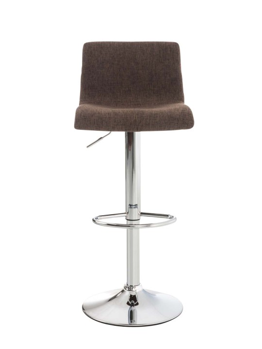 Sada 2 barových stoličiek Hoover látka chróm, hnedá
