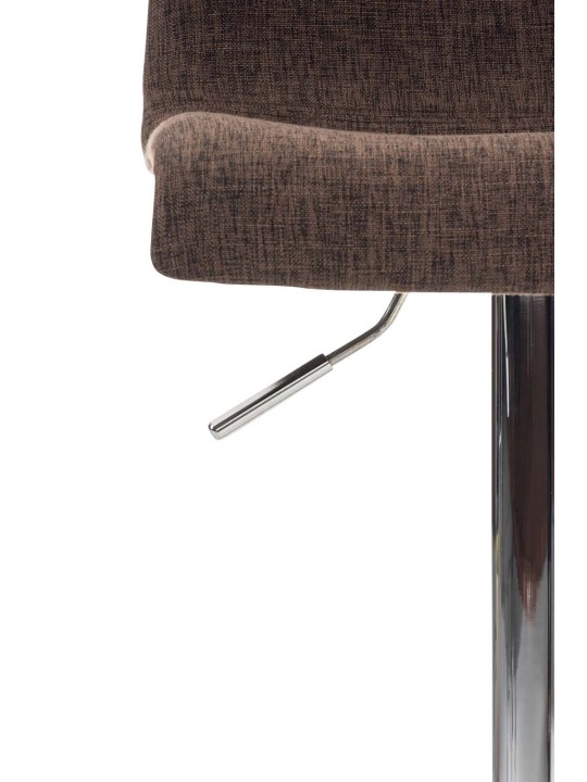 Sada 2 barových stoličiek Hoover látka chróm, hnedá