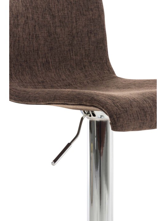 Sada 2 barových stoličiek Hoover látka chróm, hnedá
