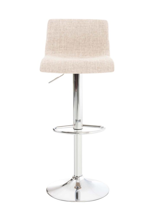 Sada 2 barových stoličiek Hoover látka chróm, krémová