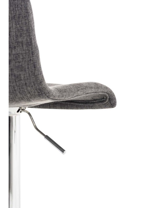 Sada 2 barových stoličiek Hoover látka chróm, svetlosivá