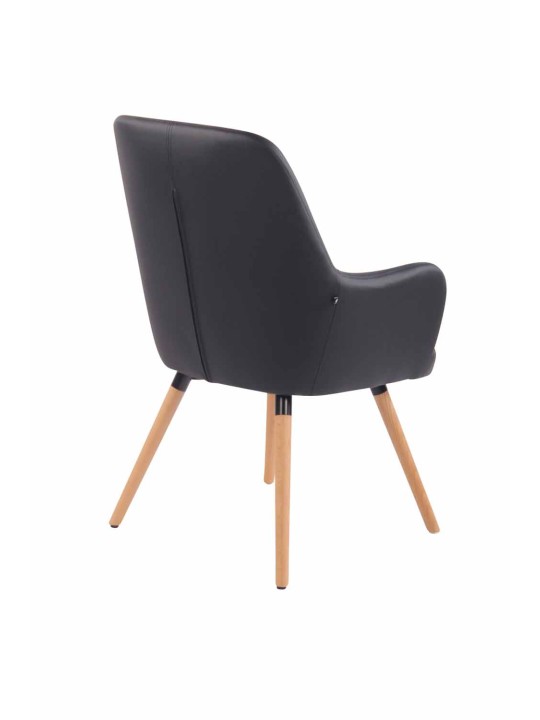 Lehátko Aarhus umelá koža prírodná, čierna