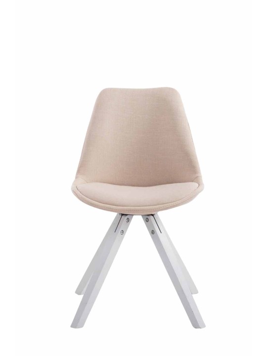Stolička pre návštevy Toulouse fabric Square, krémová