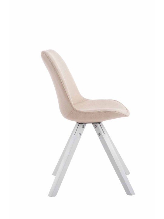 Stolička pre návštevy Toulouse fabric Square, krémová