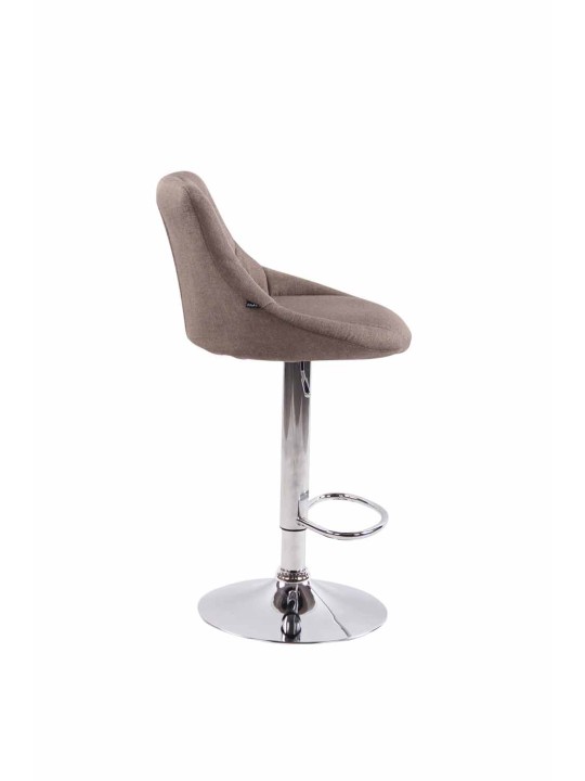 Sada 2 barových stoličiek Lazio látka C, šedohnedá