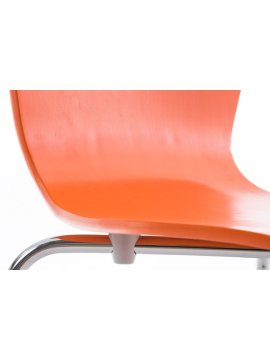 Sada 4 návštevníckych stoličiek Aaron, oranžová