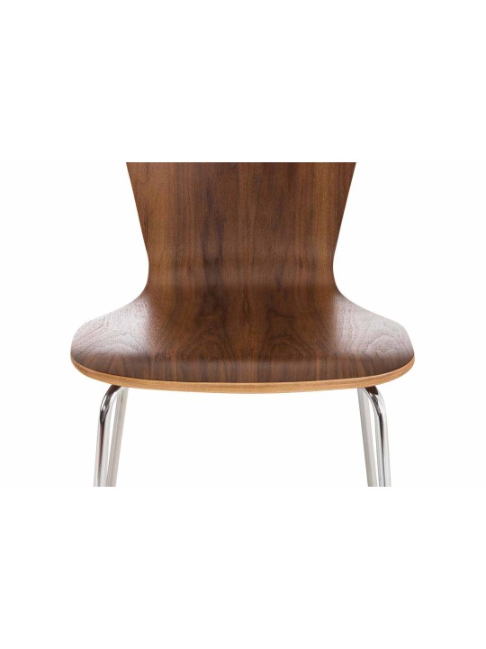 Sada 4 návštevníckych stoličiek Aaron, orech