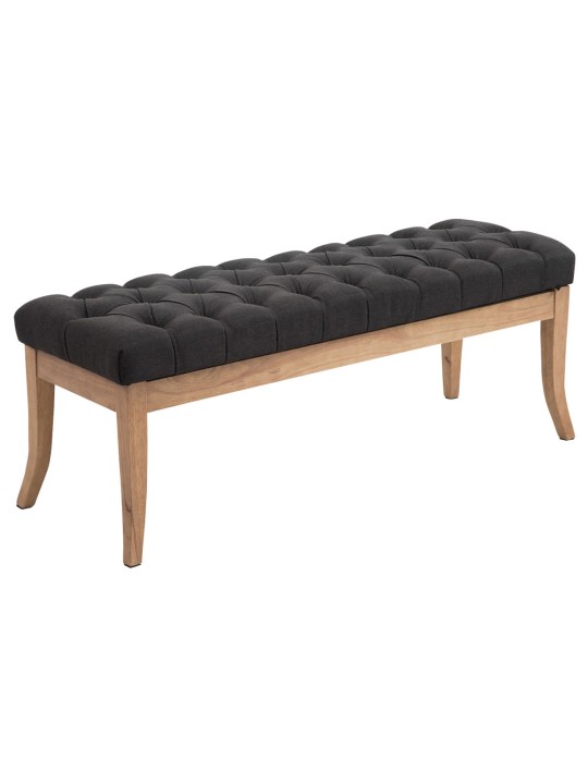 Lavička Ramses látka starožitná-ľahká 120, tmavosivá