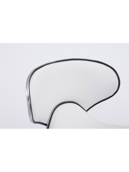 Sada 2 barových stoličiek Las Vegas V2 umelá koža chróm, biela