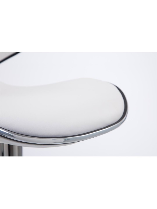 Sada 2 barových stoličiek Las Vegas V2 umelá koža chróm, biela