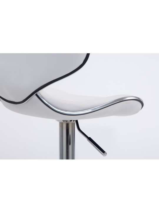 Sada 2 barových stoličiek Las Vegas V2 umelá koža chróm, biela